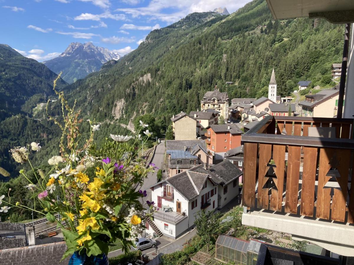 Bel Appartement 2.5 Pieces Avec Balcon, Magnifique Vue Sur Le Glacier Des Grands Finhaut Buitenkant foto